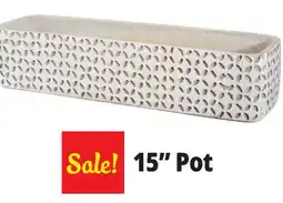 Ocean State Job Lot Oval Cement Pot 15 offer