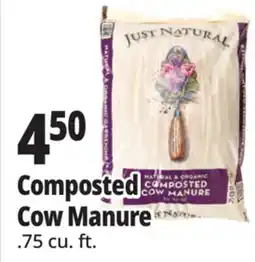 Ocean State Job Lot Just Natural Organic Composted Cow Manure .75 cu ft offer