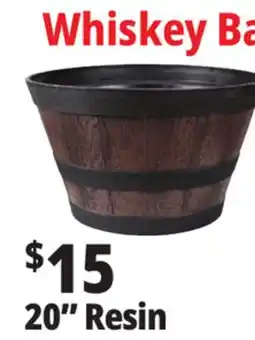 Ocean State Job Lot Whiskey Barrel Resin Planter 20 offer