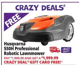 Ocean State Job Lot Husqvarna 550H Professional Robotic Lawn Mower Gray/Orange offer