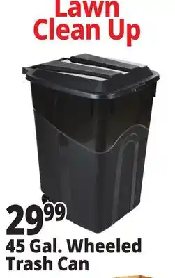 Ocean State Job Lot 45 Gallon Wheeled Trash Can offer