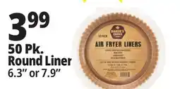Ocean State Job Lot Baker's Choice Round Air Fryer Liners 50 Count offer