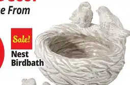 Ocean State Job Lot Birdbath Nest Cement Statue Gray offer