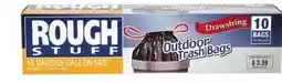 Ocean State Job Lot Rough Stuff 33 Gal Outdoor Trash Bags with Drawstring 10 Count offer