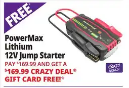 Ocean State Job Lot PowerMax Lithium 12V Jump Starter offer