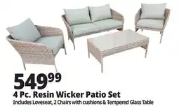 Ocean State Job Lot 4-Piece Resin Wicker Deep Seating Set offer