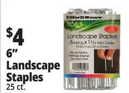 Ocean State Job Lot Tiller & Rowe 6 Landscape Staples 25 Count offer