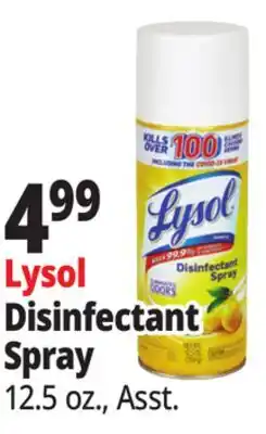 Ocean State Job Lot Lysol Disinfectant Spray Lemon Breeze Scent 12.5 oz offer