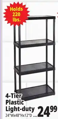 Ocean State Job Lot 4-Tier Plastic Light-duty offer