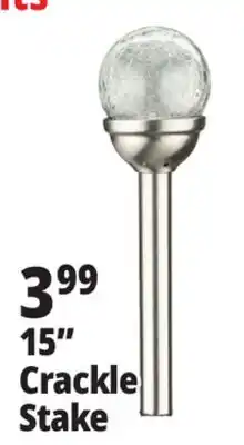 Ocean State Job Lot Outdoor Living Accents Solar Crackle LED Garden Stake 15 offer