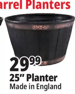 Ocean State Job Lot Whiskey Barrel Resin Planter 24.6 offer