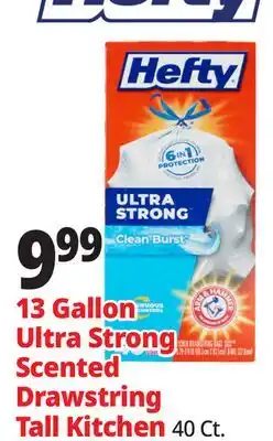 Ocean State Job Lot Hefty Ultra Strong Citrus Twist 13 Gallon Trash Bags 40 Count offer