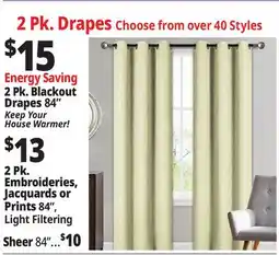 Ocean State Job Lot 2 Pk. Drapes offer