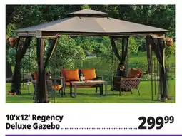 Ocean State Job Lot Regency II 10' x 12' Gazebo with Netting Brown offer