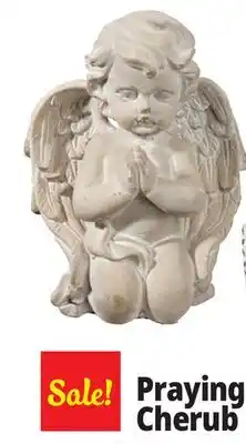 Ocean State Job Lot Praying Cherubim Boy Cement Statue Gray offer