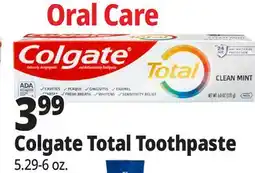 Ocean State Job Lot Colgate Total Clean Mint Toothpaste 6 oz offer