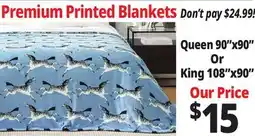 Ocean State Job Lot Premium Printed Blankets offer