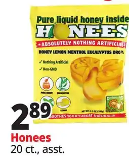 Ocean State Job Lot Honees Honey Lemon Menthol Eucalyptus Cough Drops 20 Count offer