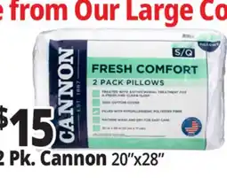 Ocean State Job Lot Cannon Fresh Comfort Bed Pillows offer