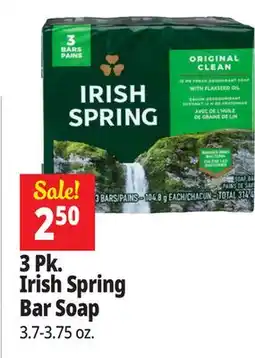 Ocean State Job Lot Irish Spring Original Clean Deodorant Bar Soap 3 Count offer