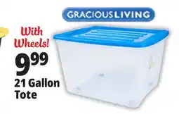 Ocean State Job Lot Gracious Living Stackable Storage Tote with Wheels offer