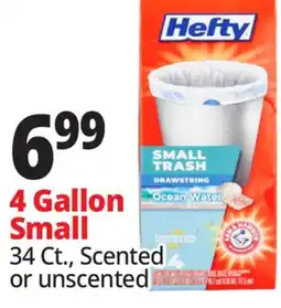 Ocean State Job Lot Hefty Small Trash Ocean Water 4 Gallon Trash Bags 34 Count offer