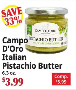 Ocean State Job Lot Campo D'Oro Italian Pistachio Butter offer