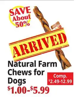 Ocean State Job Lot Natural Farm Chews for Dogs offer