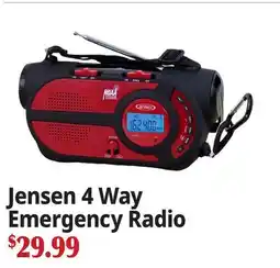 Ocean State Job Lot Jensen 4 Way Emergency Radio offer