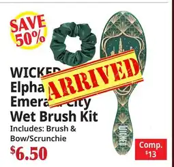 Ocean State Job Lot WICKED Elpha Emerald City Wet Brush Kit offer