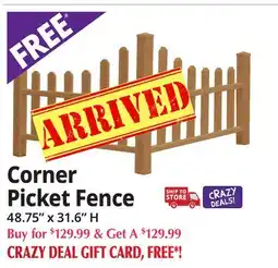 Ocean State Job Lot Corner Picket Fence offer