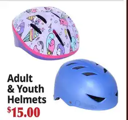 Ocean State Job Lot Adult & Youth Helmets offer