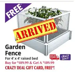 Ocean State Job Lot Garden Fence offer