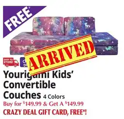 Ocean State Job Lot Yourigami Kids' Convertible Couches offer