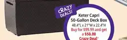 Ocean State Job Lot Keter Capri 50-Gallon Deck Box Brown offer
