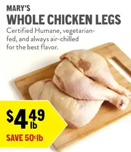 New Seasons Market Mary's whole chicken legs offer