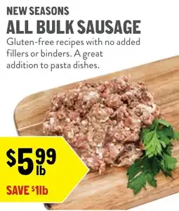 New Seasons Market New seasons all bulk sausage offer