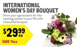 New Seasons Market International women's day bouquet offer