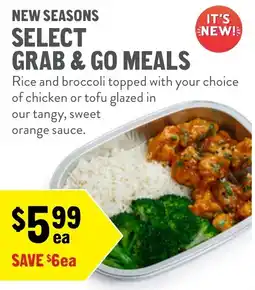 New Seasons Market New seasons select grab & go meals offer