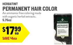 New Seasons Market Herbatint permanent haircolor offer