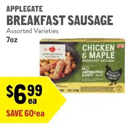 New Seasons Market Applegate breakfast sausage offer