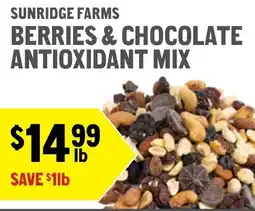 New Seasons Market Sunridge farms berries & chocolate antioxidant mix offer