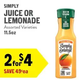 New Seasons Market Simply juice or lemonade offer