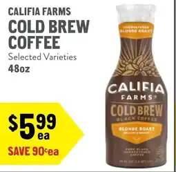 New Seasons Market Califia farms cold brew coffee offer