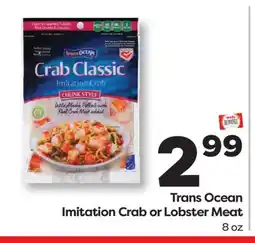 Weis Markets Trans Ocean Imitation Crab or Lobster Meat offer