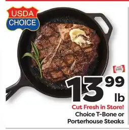 Weis Markets Choice T-Bone or Porterhouse Steaks offer