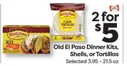 Weis Markets Old El Paso Dinner Kits, Shells, or Tortillas offer