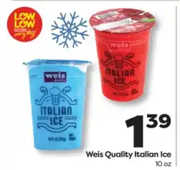 Weis Markets Weis Quality Italian Ice offer