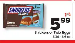 Weis Markets Snickers or Twix Eggs offer