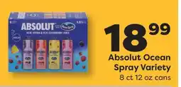 Weis Markets Absolut Ocean Spray Variety offer